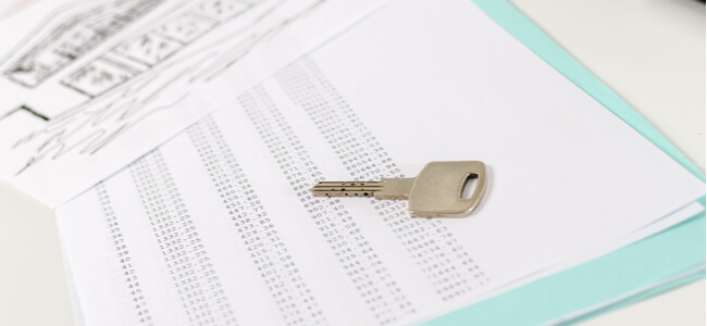 House key on an amortization schedule